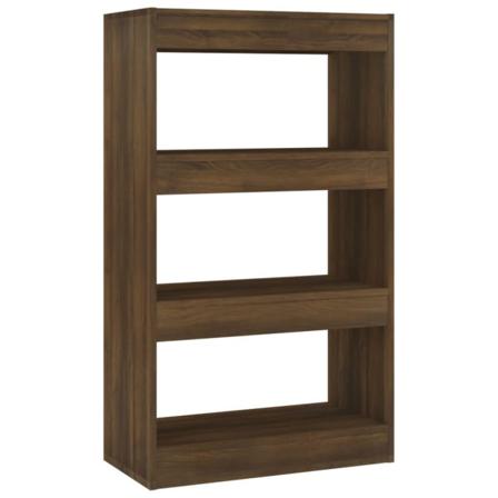 Vidaxl Bokhylla/rumsavdelare Brun Ek 60x30x103 Cm Konstruerat Tr Brun
