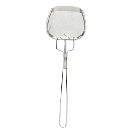 Fintmasket si 0,02 tommer 304 rustfrit stålhåndtag Glat skimmer ske til madlavning i køkkenet