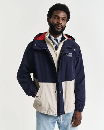 GANT Herren Windshielder Jacke im Blockfarbendesign (XXL)