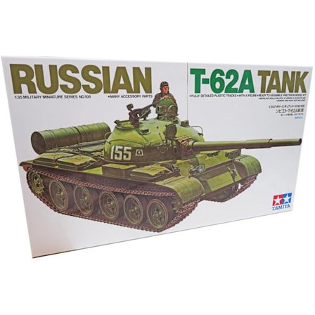 Tamiya Modelbygning Russisk T-62A Tank, Skala 1:35