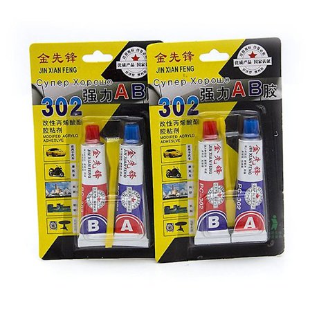 2 stk. Super AB Lim Flydende Epoxy Resin Klæbemiddel Metal Glas Træ Reparationsværktøj