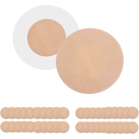 40 Stycken Nippelskydd Bröst, Självhäftande Tunna Osynliga Bekväma Engångs Nippel Bröstvårtsskydd Klistermärken, Beige Runda