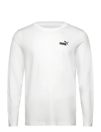 PUMA Ess No. 1 Logo Longsleeve Tee - White - M