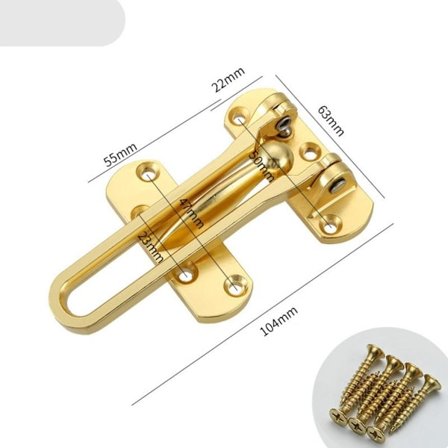 Dørlås Svingstang GULD