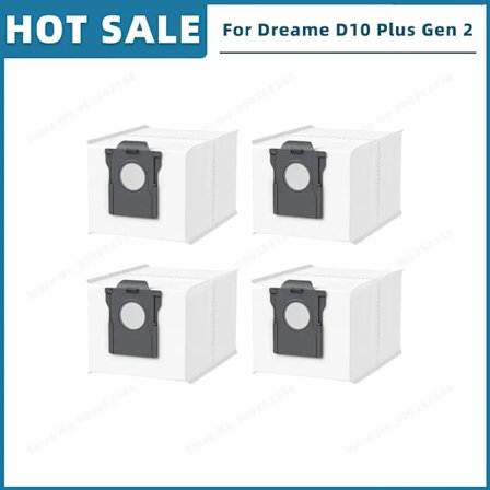 Yhteensopiva (Dreame D10 Plus Gen 2 RLD32GD) varaosatarvikkeiden kanssa, pääsivellin, Hepa-suodatin, moppiliina, pölypussi