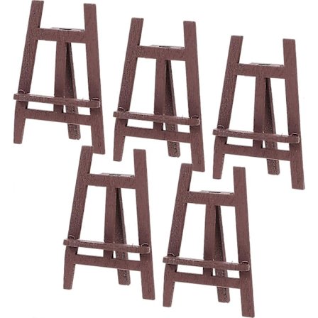 5 st Trä Mini Staffli Mini Displayställ Mini Hus Staffli Modeller