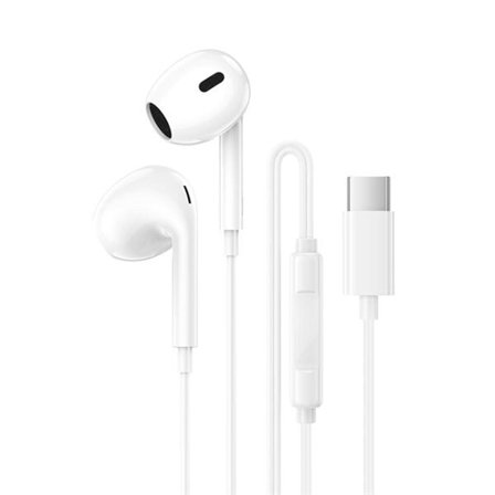 Borofone BM100 In-Ear Headset med USB-C 1,2m - Vit