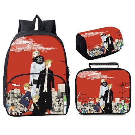Tokyo Revengers Ryggsäck 3 delar 16 väska Style 8