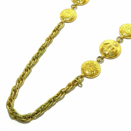 Chanel Vintage, Pre-owned Necklace Geel, Dames, Maat:ONE Size