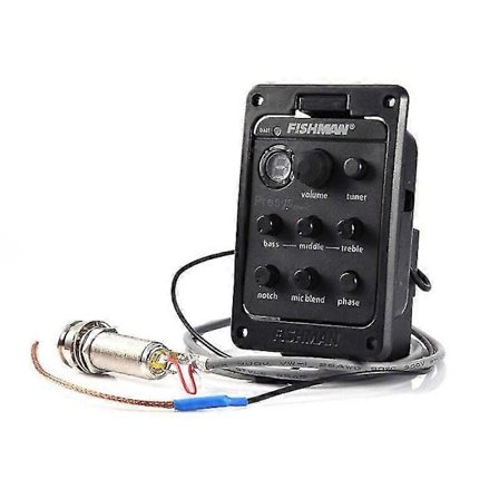 Fishman 4-bands 301 EQ Stämapparat Piezo Mikrofon Presys Blend Akustisk Gitarr Pickup Förförstärkare
