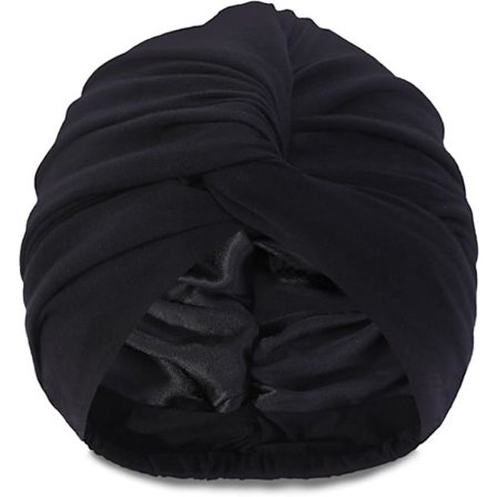 Sateng Turban kompatibel Kvinner Silke Bonnet Sateng Bonnet Sovehette kompatibel Krøllete