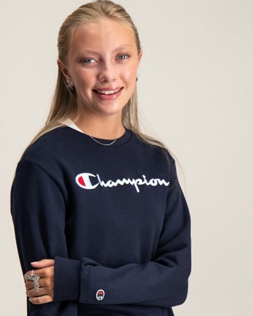 Champion Crewneck Sweatshirt Bleu Pulls Fille - Kids Brand Store