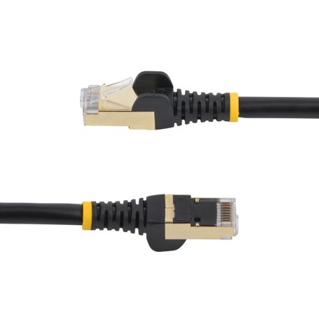 StarTech 2M CAT6A PATCH CABLE - BLACK CAT 6A NETWORK CABLE - STP CABL