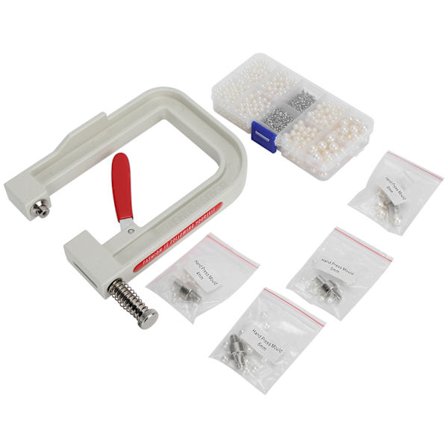 Perlefastgørelsesmaskine Håndpresse DIY Håndværkssæt Tøj Hat Sko Dekoration Håndlavet Tilbehør