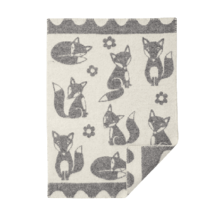 Klippan Lammullsfilt Fox 90 cm Bädda Grå 65X90