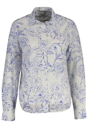 GANT Floral Cotton Voile Shirt Skjortor Dam Vit 36