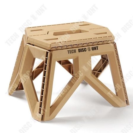 Foldable stool - TD - Camping - Brown - Material PP - Outdoor