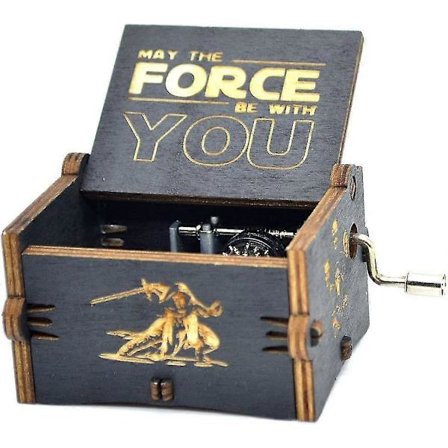 Star Wars Puinen Soittorasia - Käsikäyttöinen Musiikkilaatikko. Käsin kaiverrettu puinen musiikki (FMY)
