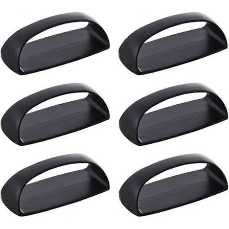 Pakke med selvklæbende træk til skuffe, skabslåge, køleskab, glas, møbelhåndtag, bærbar skydedørshåndtag med tape (sort)