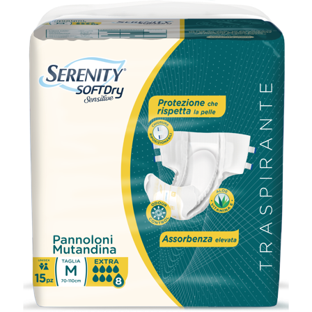 Serenity Soft Dry Sensitive Pannolone Mutandina Extra Taglia M 15