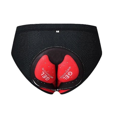 Sykkeltruser for menn med 3D silikonpute, hurtigtørkende mykt rideundertøy for utendørssport