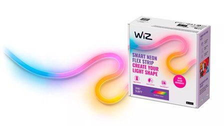 WiZ Neon Flex Strip 3M Kit Type-C For innendørs bruk, Smart LED-belysning, Farget og hvitt lys, 12V-adapter inkludert