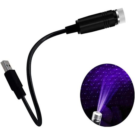 Auton katto tähti yövalo, säädettävä joustava kannettava