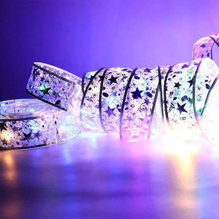 Hopeanväriset valot Joulukuusen nauha, 1