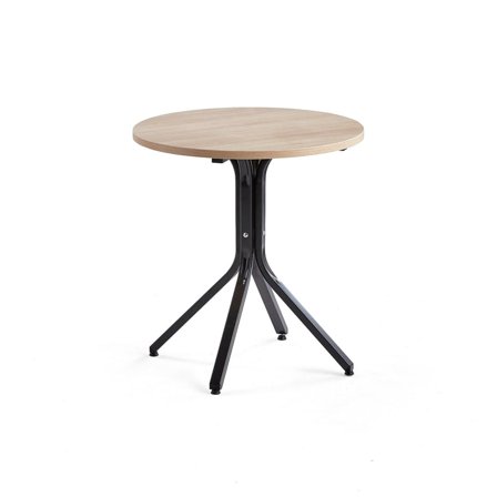 Table VARIOUS, Ø700x740 mm, black, oak