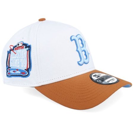 New Era - MLB Vit adjustable Keps - Boston Red Sox Rust & Ice 9FORTY White/Brown/Sky A-frame Adjustable @ Hatstore