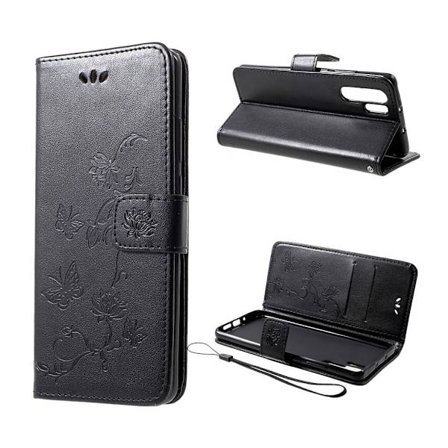 Butterfly läder Huawei P30 Pro fodral - Svart