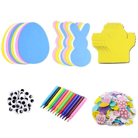 Påske Eva Skum Håndlaget Lagingssett Fargerike Malte Påskeklistremerker For Barnehageelever Diy Håndverk Skapelse