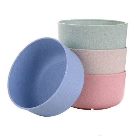 Letvægts & Ubrydelig Hvedestrå Skål - Nudel Frugt Suppe Skål Ris Skåle Opvaskemaskine Mikrobølgeovn LGV