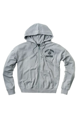 Vetoketjuhuppari West Coast Choppers Iron Oversized Teräsharmaa XXL