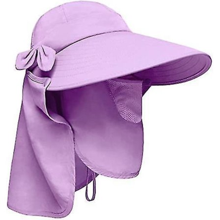 Women's Upf+50 Sun Visor Detachable Flap Hat Foldable Wide Brimmed Uv Protection Face Mask Hat
