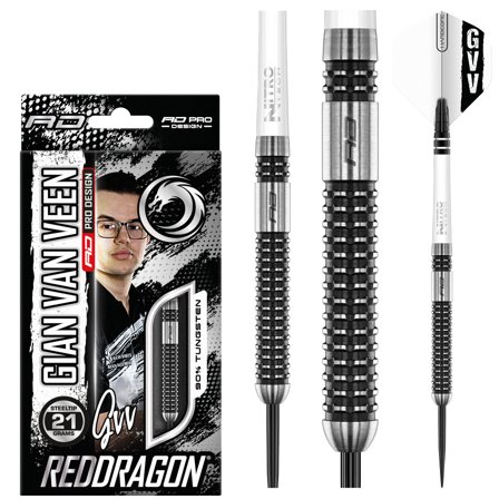 Red Dragon Darts Gian Van Veen Axis SE 21g/23g Steel Tip Tungsten Darts Pro Design Nitro Tech Hardcore Flights