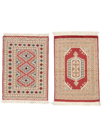 Handgeknoopt Pakistan Bokhara 2Ply Vloerkleed 66X92 Bruin/Oranje