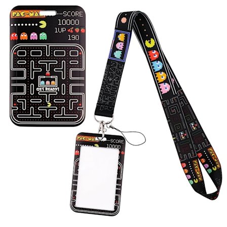 Cartoon Game Bean Lanyard Campus ID Card Holder Charm Badge Holder Phone Cord Neck Strap Keychain Hang Rope Lariat Jewelry