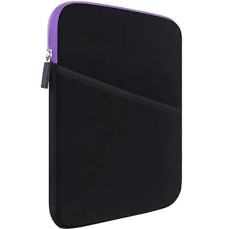 Tabletfodral med tillbehörsficka, Svart+Lila för 12,9 tum iPad Pro (6:e/5:e/4:e/3:e generationen) 13 tum Surface Pro 9/8/X Skyddsväska
