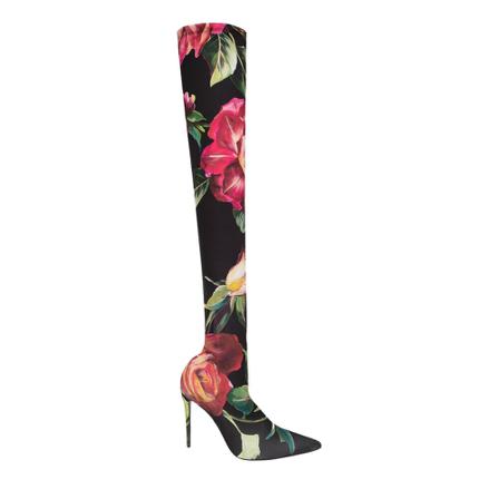 Dolce & Gabbana High Laarzen , Zwart , Dames , Maat: 38 1/2 EU Laarzen