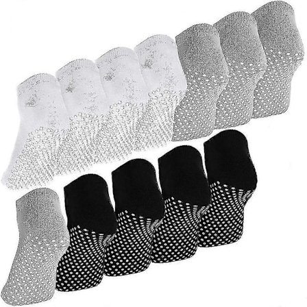 6 Par Halkfria Klibbiga Greppstrumpor Pilates Yoga Barre Antiglidstrumpor UHO