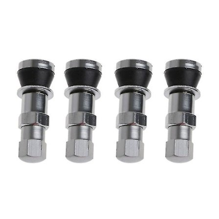 4x Aluminium Dekkventiler for Tubeløse Dekk, Boltes Fast på Felg med Støvhette - yuhao