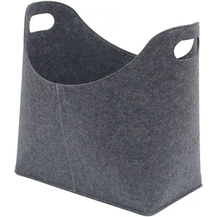 Förvaringskorg i filt, stor (mörkgrå)
