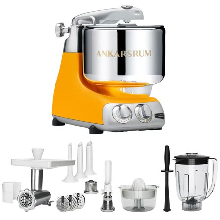 Ankarsrum AKM 6230 -yleiskone + deluxe-paketti, sunbeam yellow