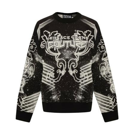 Versace Jeans Couture Logo-printed hoodie Sort, Herre