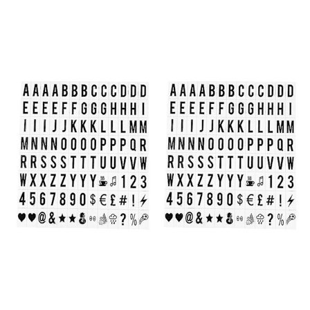 208 st Cinematic Lightbox utbytesbara bokstäver och siffror skyltar svart (LED-ljuslåda ingår ej!