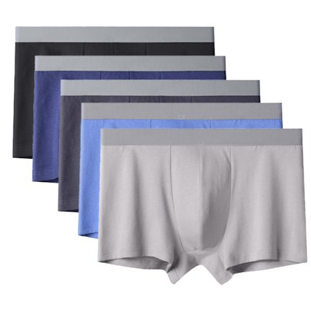 Boxerundertøj til mænd med 5 pakker - åndbart bomuldsundertøj 5XL