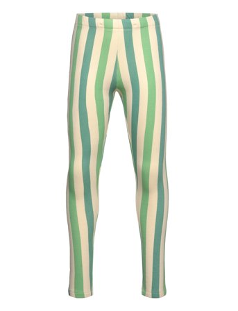 Leggings Striped Green Lindex