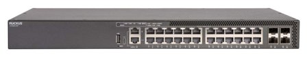 Ruckus Wireless CommScope Ruckus Switch Full Managed Layer3 28 Port • 24x 2,5 GbE • PoE Budget 740 W • 24x PoE bt • 4x SFP28 • 19 • ICX8200-24ZP