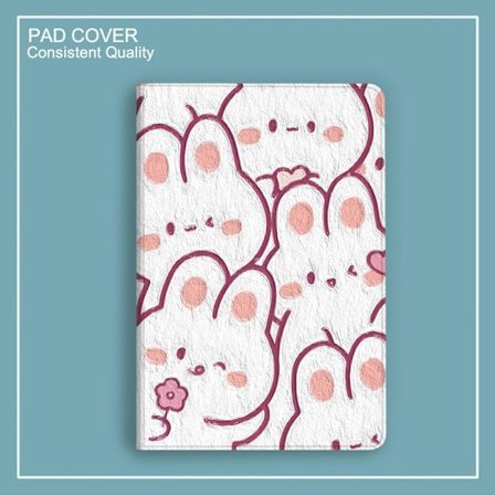 Stilrent fodral för iPad Pro 2017/2015 12.9" Rosa Kanin Mjuk